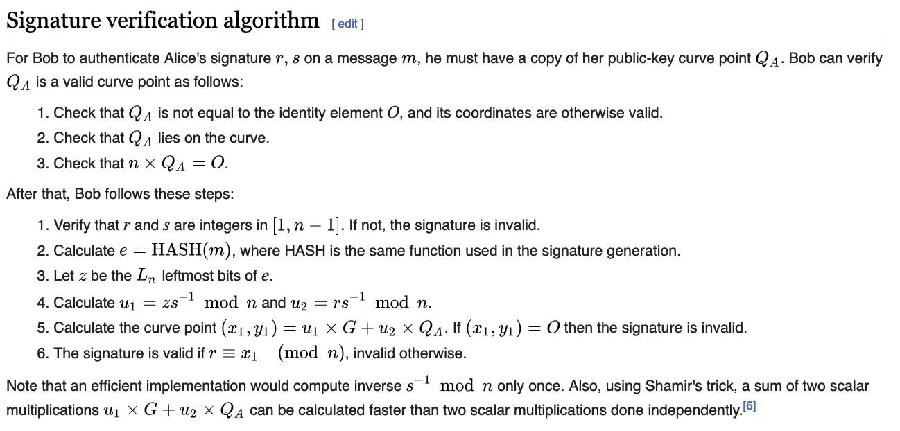 Signature verification